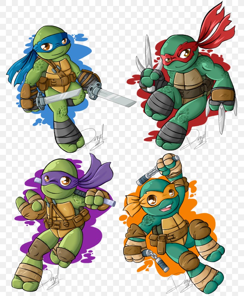Donatello Leonardo Raphael Teenage Mutant Ninja Turtles Art, PNG, 803x994px, Watercolor, Cartoon, Flower, Frame, Heart Download Free