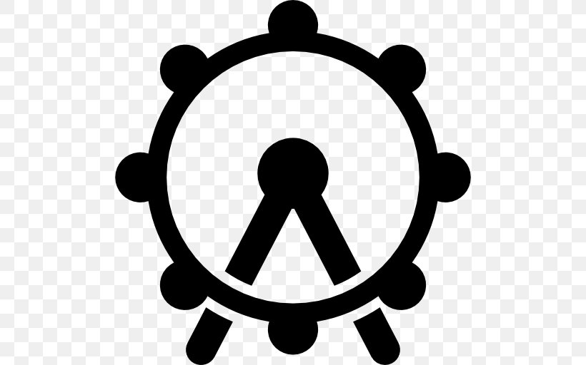 Ferris Wheel Logo Symbol, PNG, 512x512px, Ferris Wheel, Area, Artwork, Black And White, Gear Download Free