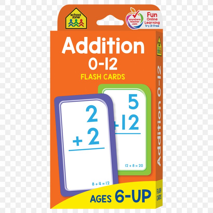School Zone Addition 0-12 Flash Cards Educational Flash Cards Mathematics Mobile Phone Accessories, PNG, 2048x2048px, Addition, Area, Brand, Cake, Counting Download Free