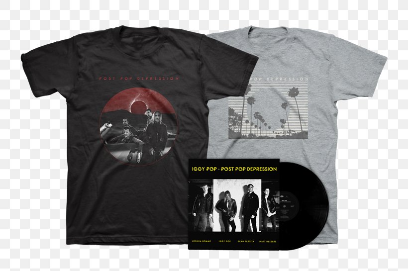 T-shirt Post Pop Depression Tour Phonograph Record Album, PNG, 800x545px, Tshirt, Active Shirt, Album, Album Cover, Black Download Free