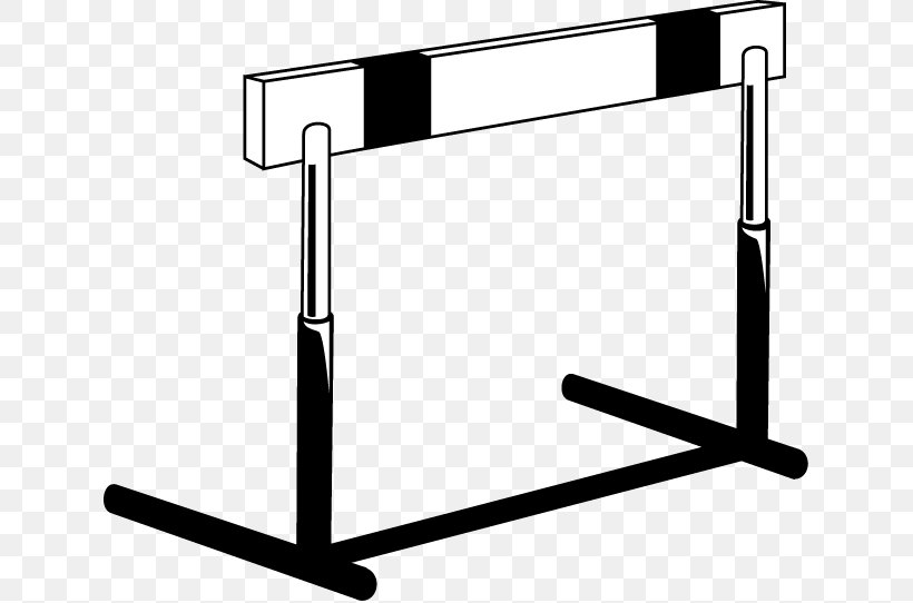 Track & Field Hurdle Hurdling Glo Clip Art, PNG, 633x542px, 400 Metres Hurdles, Track Field, Area, Athletics, Black And White Download Free