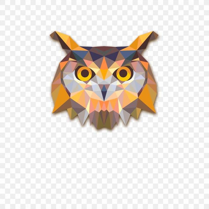 Owl Sticker Geometry Wall Decal, PNG, 3000x3000px, Owl, Art, Beak, Bird, Bird Of Prey Download Free