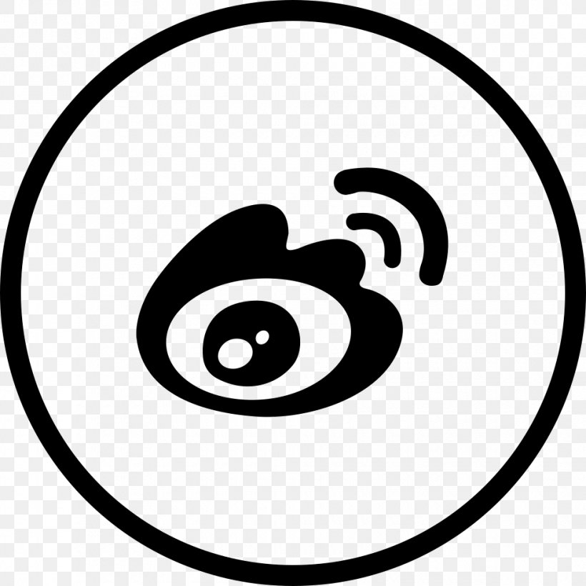 Sina Weibo Logo Tencent Weibo Sina Corp, PNG, 980x980px, Sina Weibo, Area, Black, Black And White, Foursquare Download Free