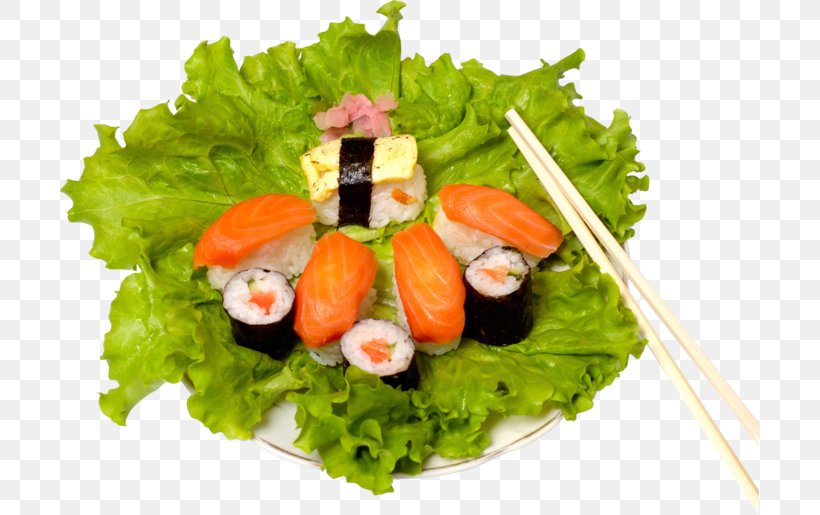 Sushi Japanese Cuisine Gimbap California Roll Onigiri, PNG, 699x515px, Sushi, Appetizer, Asian Food, California Roll, Chinese Cuisine Download Free