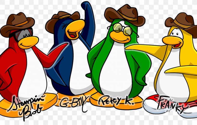 Club Penguin Flightless Bird, PNG, 1022x649px, Watercolor, Cartoon, Flower, Frame, Heart Download Free