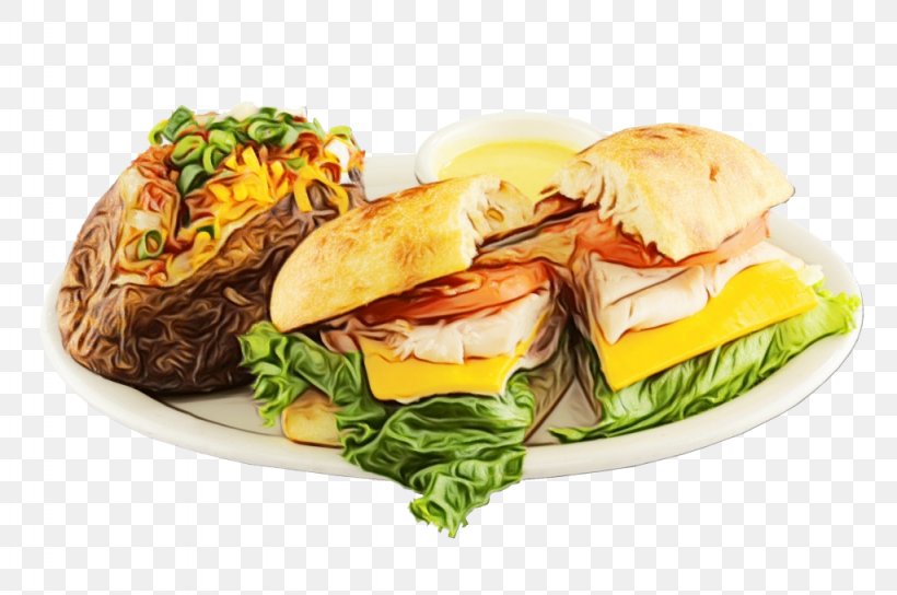 Dish Food Cuisine Ingredient Fast Food, PNG, 1024x680px, Watercolor, Breakfast Sandwich, Cuisine, Dish, Fast Food Download Free