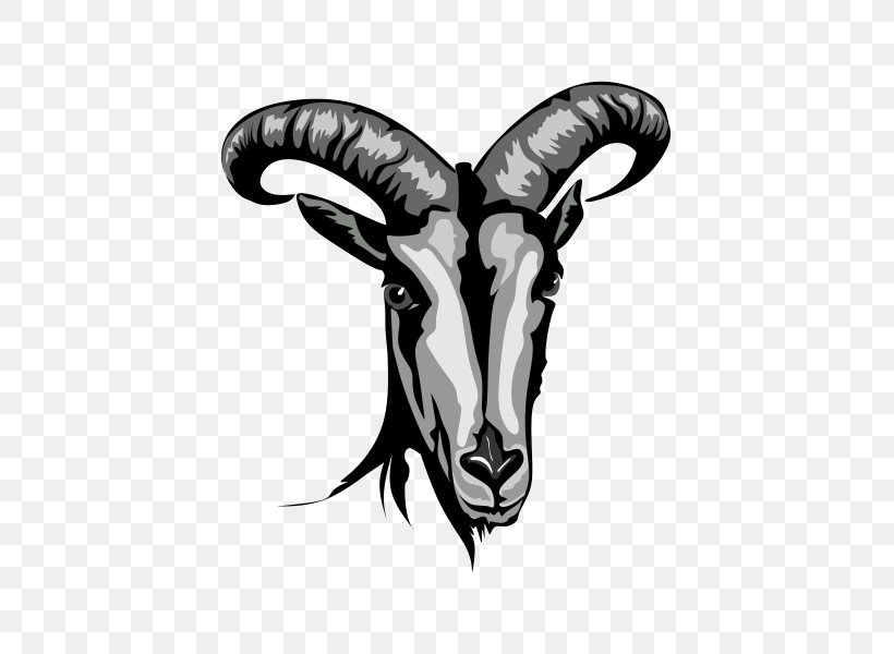 Mountain Goat Shutterstock Stock Photography Sticker, PNG, 600x600px, Goat, Black And White, Bone, Cattle, Cattle Like Mammal Download Free