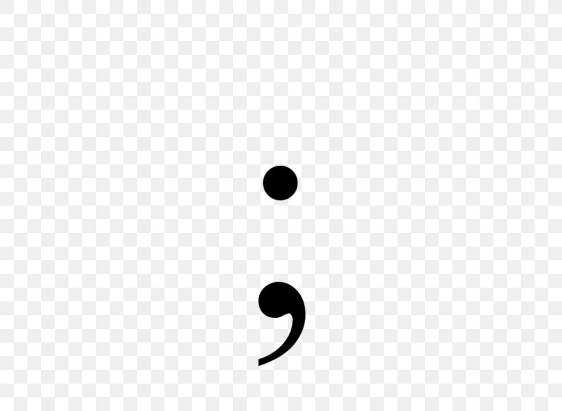 Project Semicolon Punctuation Full Stop, PNG, 450x600px, Semicolon, Area, Black, Black And White, Brand Download Free