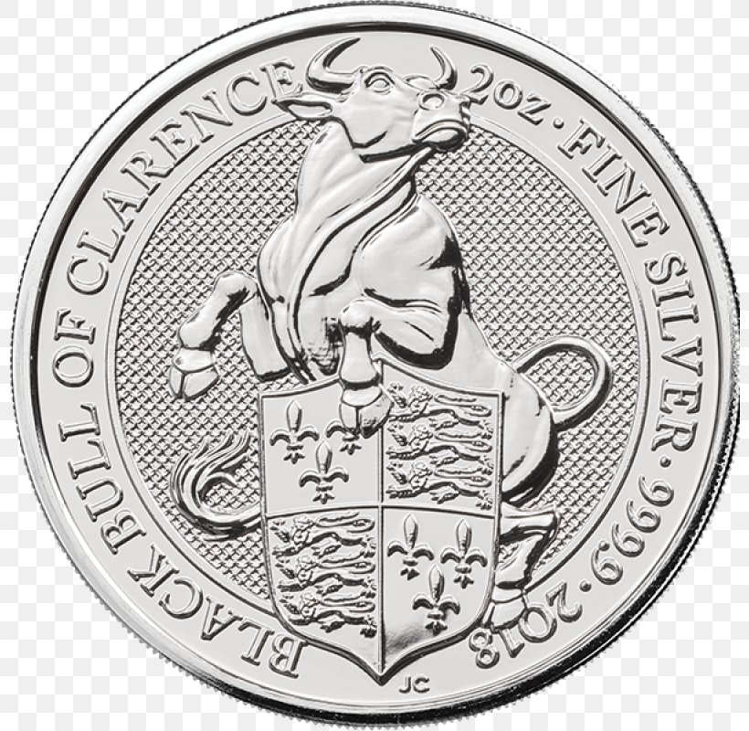 Royal Mint The Queen's Beasts Bullion Coin Silver, PNG, 800x800px, Royal Mint, Black And White, Bullion, Bullion Coin, Coin Download Free