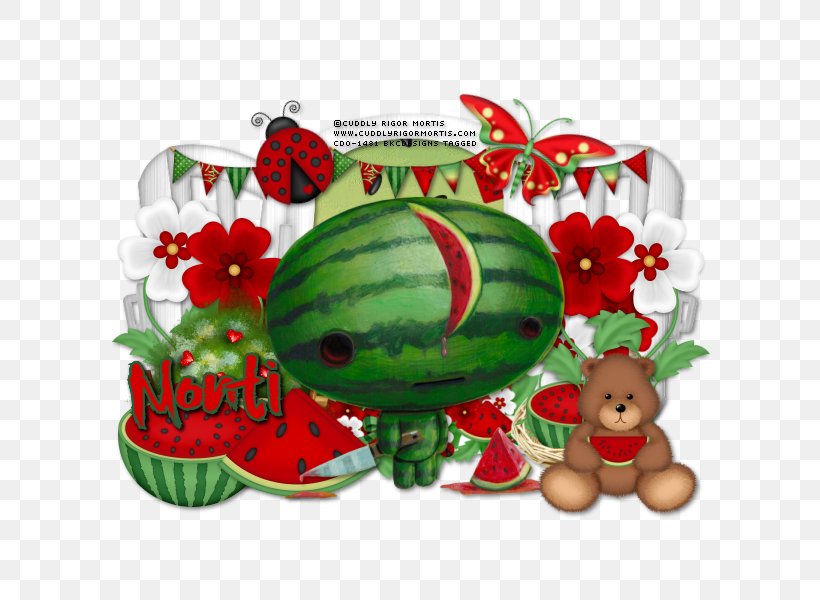 Watermelon Christmas Ornament Christmas Day Character Fiction, PNG, 600x600px, Watermelon, Character, Christmas Day, Christmas Ornament, Citrullus Download Free