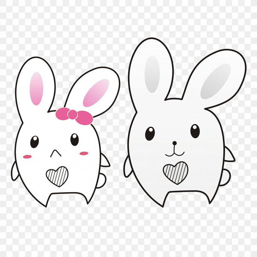 Domestic Rabbit Cartoon Clip Art, PNG, 1181x1181px, Domestic Rabbit, Area, Black And White, Caricature, Cartoon Download Free