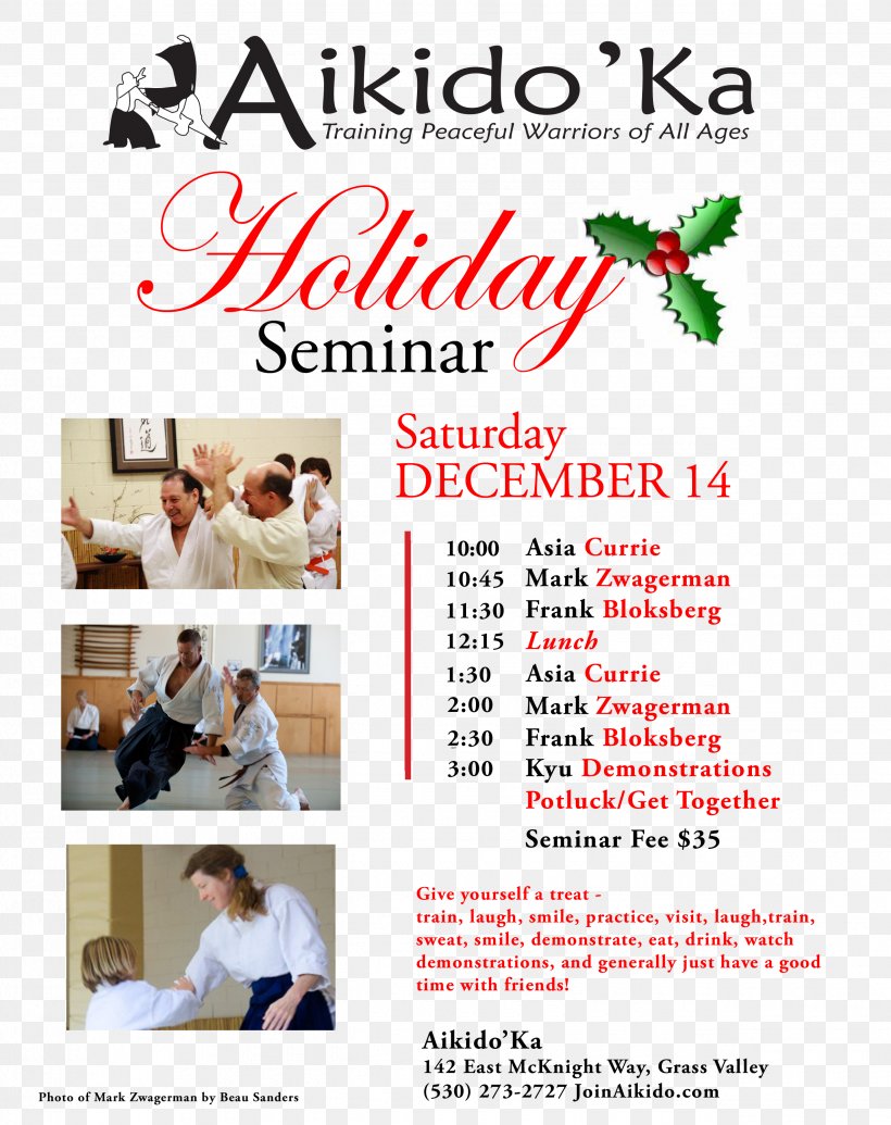 Seminar Aikido'Ka, LLC Sensei Holiday, PNG, 2550x3219px, Seminar, Advertising, Aikido, Demonstration, Holiday Download Free