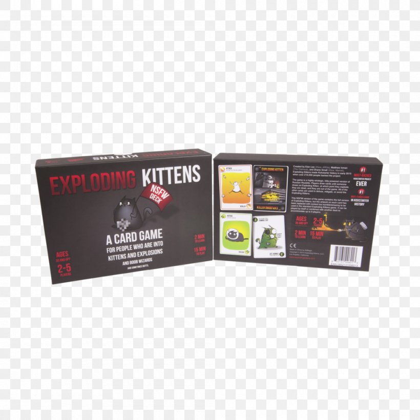 Exploding Kittens Party Game Playing Card Player, PNG, 1000x1000px, Watercolor, Cartoon, Flower, Frame, Heart Download Free