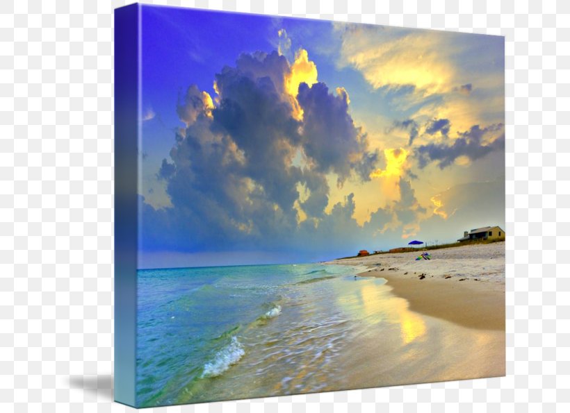 Watercolor Painting Seascape Landscape Painting, PNG, 650x595px, Watercolor Painting, Art, Beach, Calm, Canvas Print Download Free