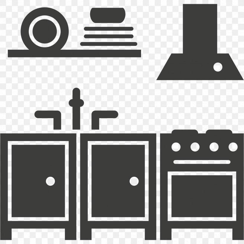 Icon Kitchen Design Kitchen Cabinet Furniture, PNG, 2500x2500px, Icon Kitchen Design, Area, Bathroom, Black, Black And White Download Free