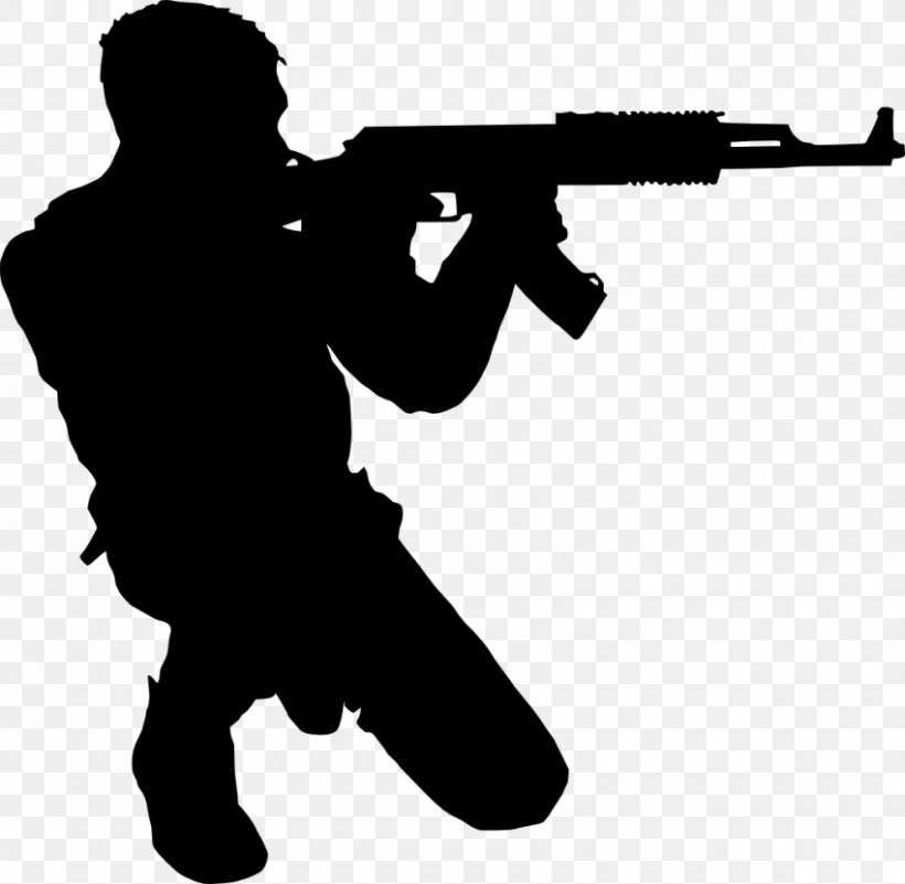 Silhouette Soldier, PNG, 850x831px, Silhouette, Army, Black And White, Drawing, Firearm Download Free