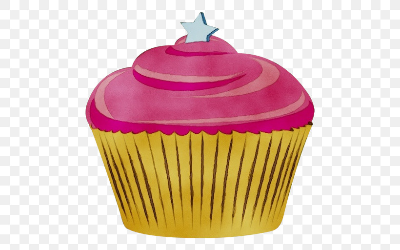 Cupcake Baking Cup Baking, PNG, 512x512px, Watercolor, Baking, Baking Cup, Cupcake, Paint Download Free