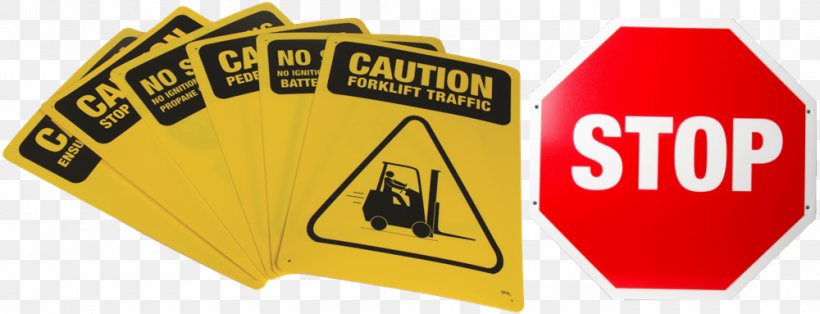 Stop Sign Warning Sign Signage Clip Art, PNG, 1000x383px, Stop Sign, Area, Brand, Computer, Forklift Download Free