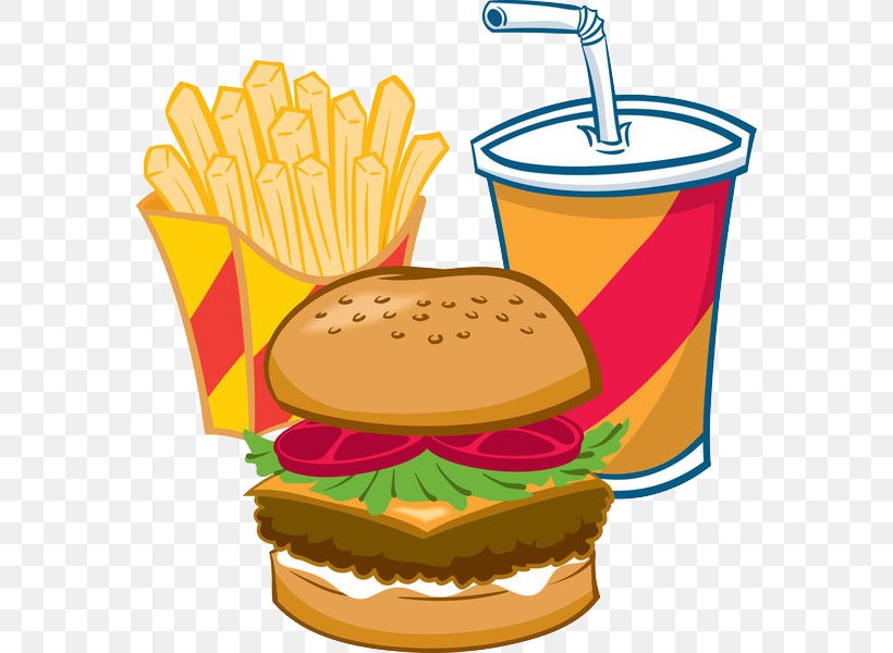 Hamburger Soft Drink French Fries Fast Food Junk Food, PNG, 570x600px, Hamburger, Cheeseburger, Cuisine, Drink, Eating Download Free