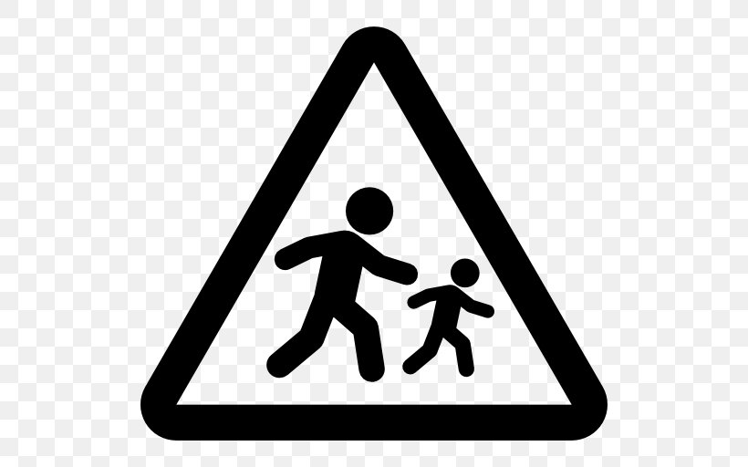 Road Signs In Singapore Traffic Sign The Highway Code School Zone Warning Sign, PNG, 512x512px, Road Signs In Singapore, Area, Black And White, Hand Signals, Happiness Download Free