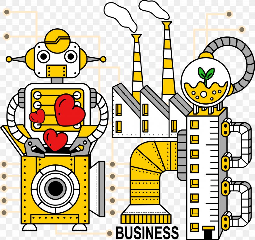 Robot Rizhao Shanzihe Airport Euclidean Vector, PNG, 3835x3606px, Robot,  Area, Art, Cartoon, Drawing Download Free