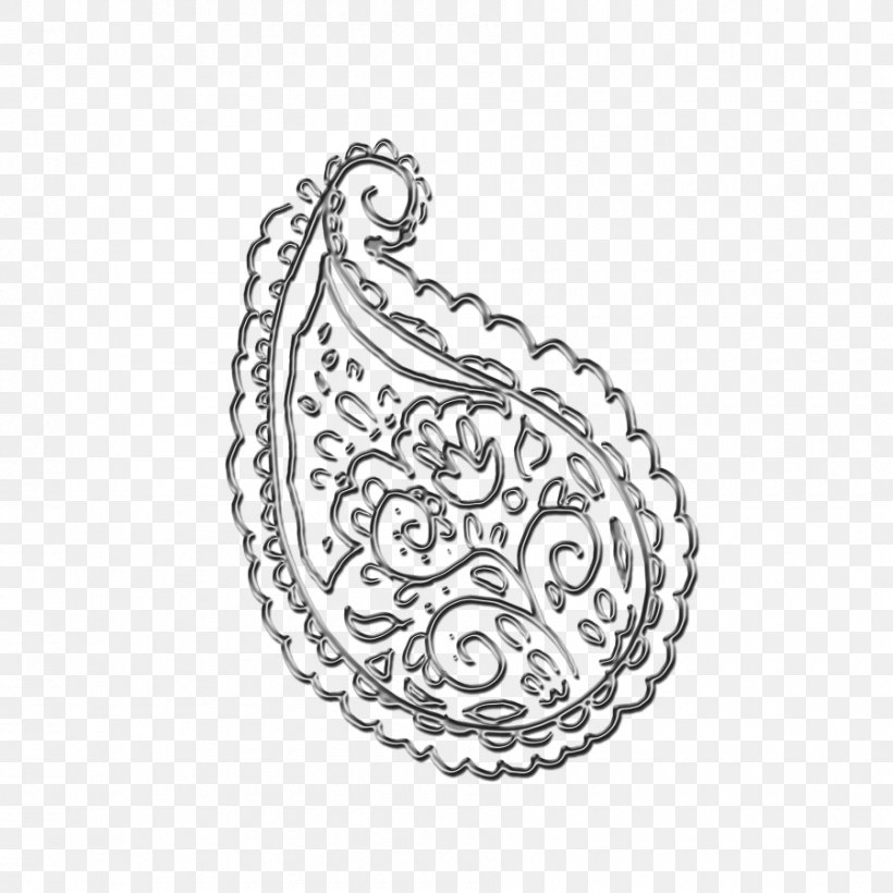 Paisley Jewellery Black And White Monochrome, PNG, 900x900px, Paisley, Black And White, Body Jewellery, Body Jewelry, Desktop Computers Download Free