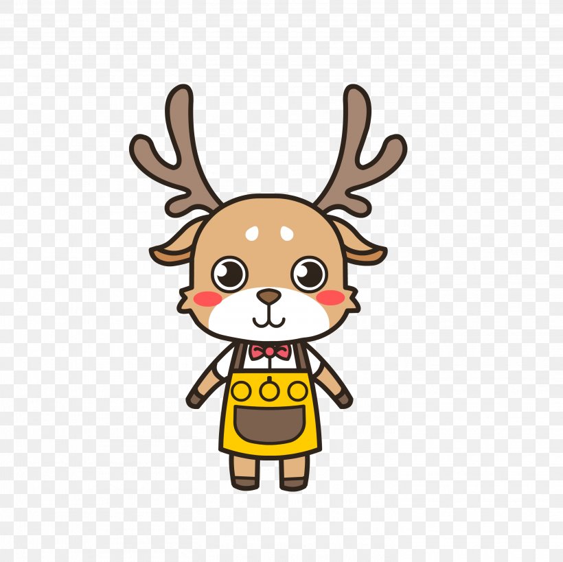 Reindeer Clip Art Antler Character Pattern, PNG, 2917x2917px, Reindeer, Antler, Cartoon, Character, Deer Download Free
