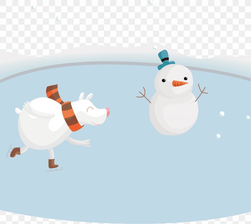 Snowman Winter Ice Skating, PNG, 1167x1038px, Snowman, Bird, Cartoon, Designer, Ducks Geese And Swans Download Free