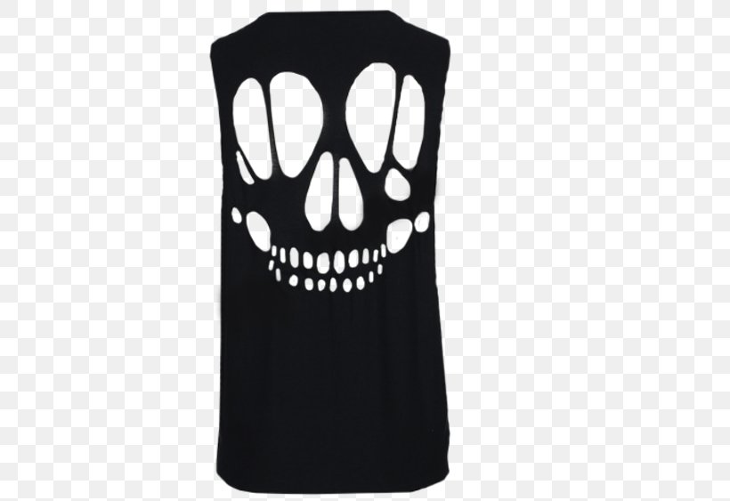 T-shirt Skull Top Sleeveless Shirt, PNG, 500x563px, Tshirt, Black, Blouse, Bone, Clothing Download Free