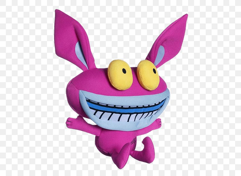 Ickis 1990s Nickelodeon Nicktoons Plush, PNG, 600x600px, Ickis, Aaahh Real Monsters, Cartoon, Easter Bunny, Figurine Download Free