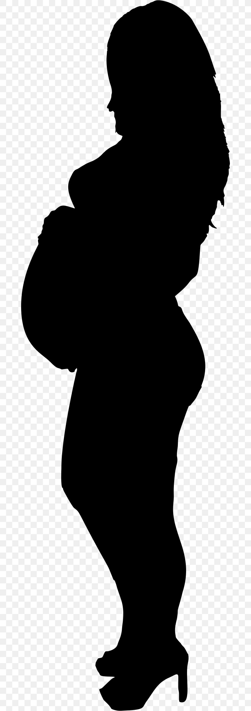 Silhouette Pregnancy Abortion Mother Clip Art, PNG, 683x2316px, Silhouette, Abortion, Black, Black And White, Child Download Free