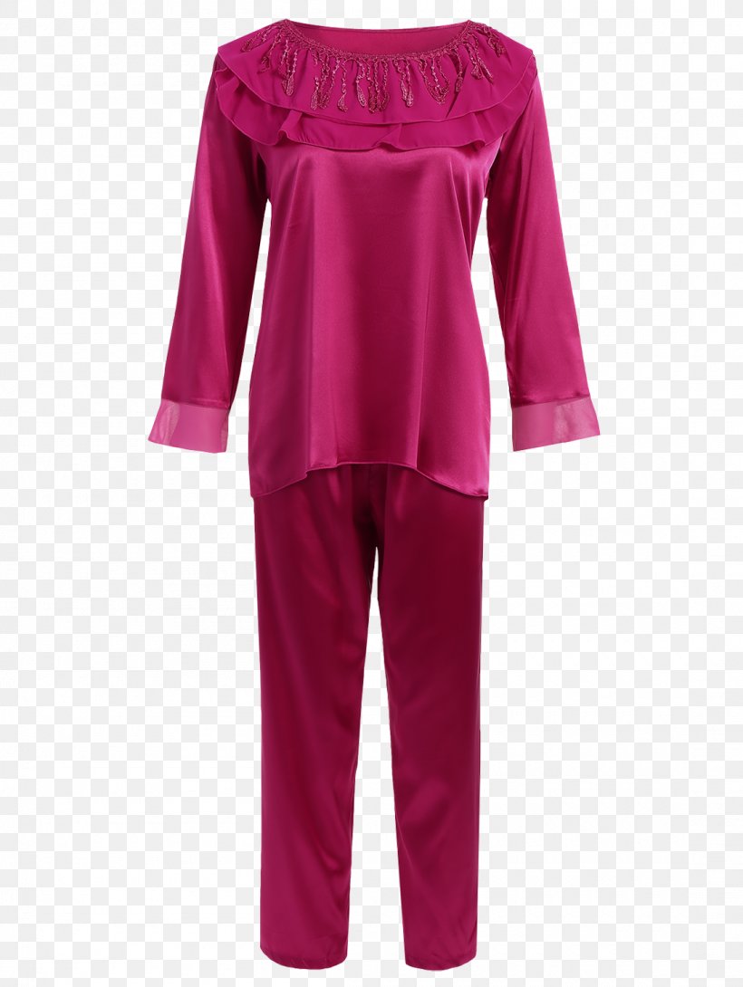 Pajamas Shoulder Satin Sleeve Pink M, PNG, 1100x1463px, Pajamas, Clothing, Day Dress, Dress, Joint Download Free