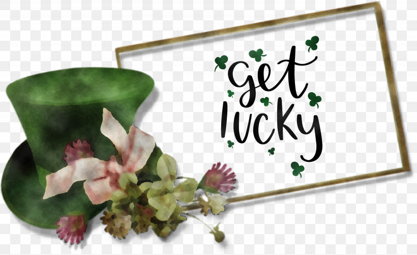 Get Lucky Saint Patrick Patricks Day, PNG, 3000x1833px, Get Lucky, Cut Flowers, Floral Design, Flower, Meter Download Free