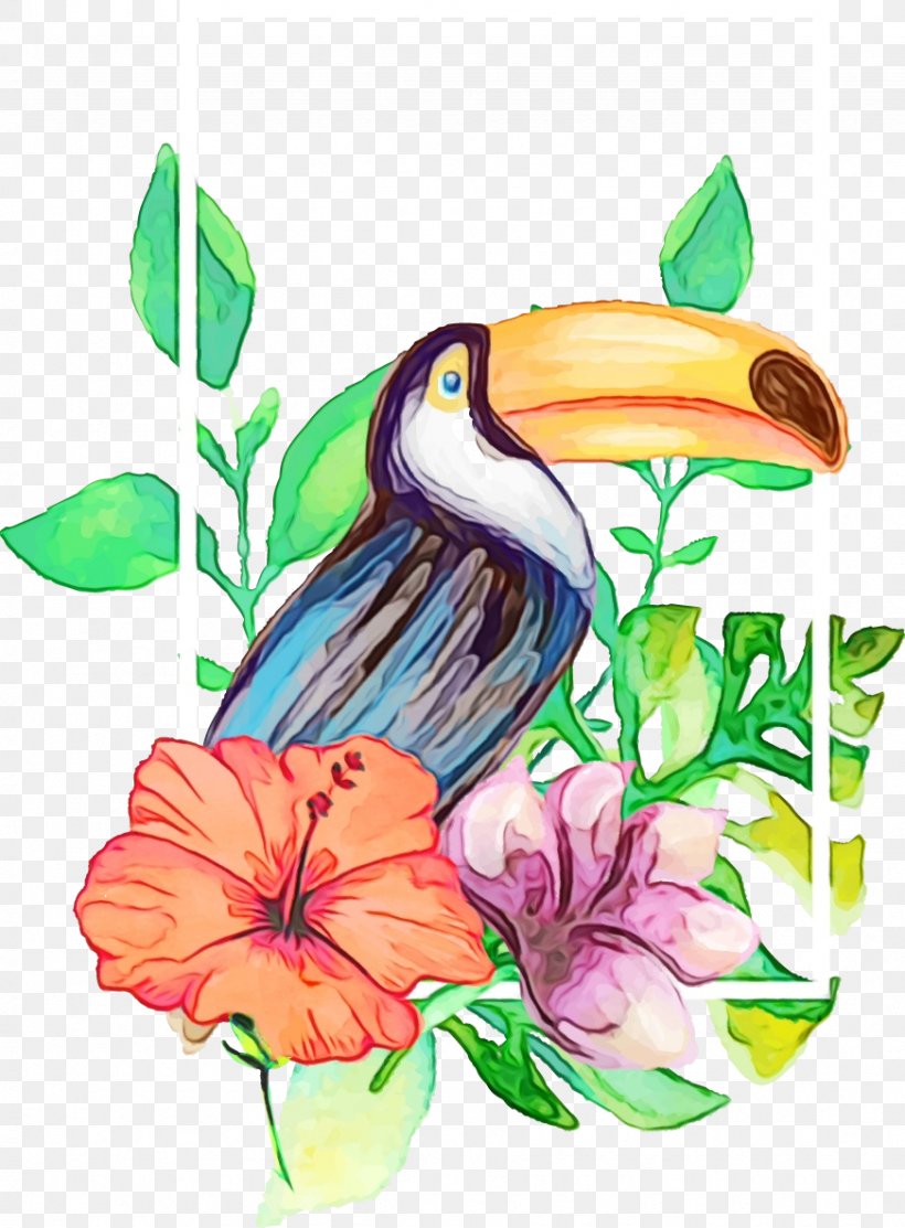 Watercolor Floral Background, PNG, 872x1184px, Watercolor, Beak, Bird, Cartoon, Coraciiformes Download Free