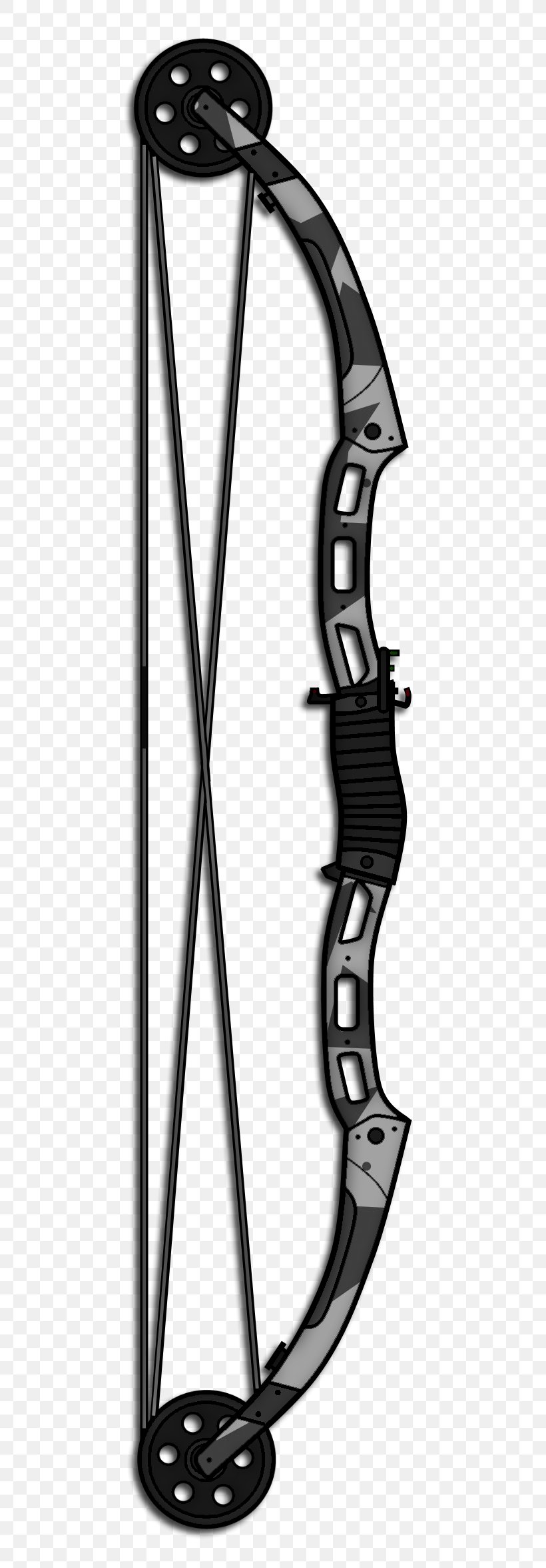 Bow And Arrow Compound Bows Archery Recurve Bow Longbow, PNG, 550x2350px, Bow And Arrow, Archery, Barebow, Black And White, Bow Download Free