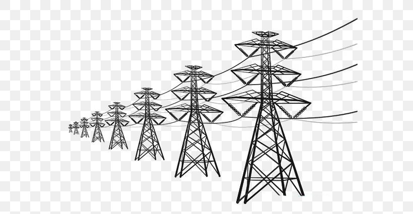 High Voltage High-voltage Cable Electric Power Transmission, PNG, 600x425px, High Voltage, Black And White, Drawing, Electric Power Transmission, Electrical Cable Download Free
