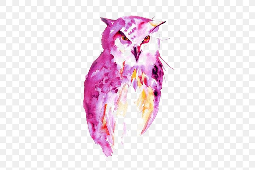 Owl Watercolor Painting Drawing Portrait, PNG, 564x548px, Owl, Art, Beak, Bird, Bird Of Prey Download Free