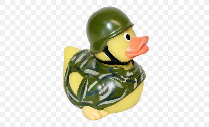 Rubber Duck Natural Rubber Army Toy, PNG, 500x500px, Duck, Army, Beak, Bird, Ducks Geese And Swans Download Free