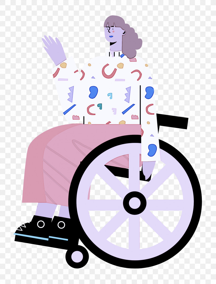 Sitting On Wheelchair Woman Lady, PNG, 1903x2500px, Woman, Assistive Technology, Behavior, Cartoon, Chair Download Free