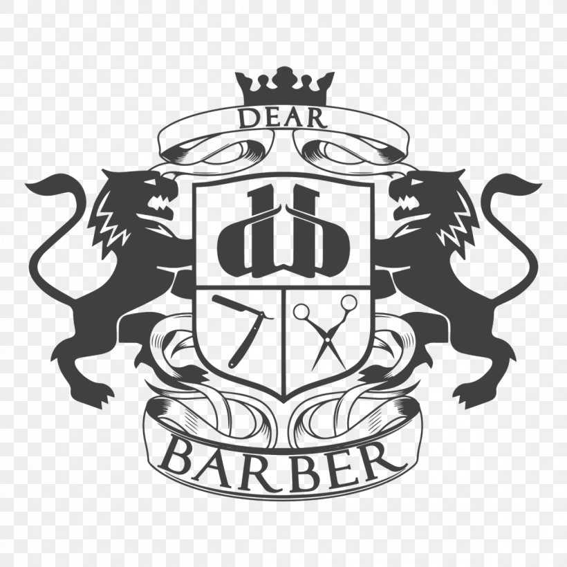Barber Hairdresser Cosmetics Hairstyle Beauty Parlour, PNG, 1200x1200px, Barber, Beard, Beauty Parlour, Black And White, Brand Download Free