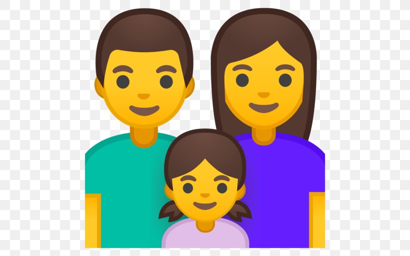 Emoji Emoticon Smiley Family, PNG, 512x512px, Emoji, Cheek, Child, Communication, Conversation Download Free