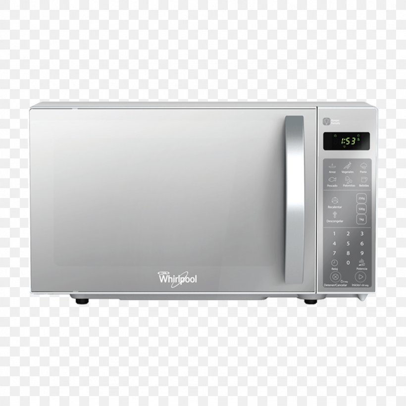 Microwave Ovens Whirlpool Corporation Microwave Whirlpool MAX39WSL Whirlpool Microwave Grill 30l, PNG, 1024x1024px, Microwave Ovens, Cooking Ranges, Food, Home Appliance, Kitchen Download Free