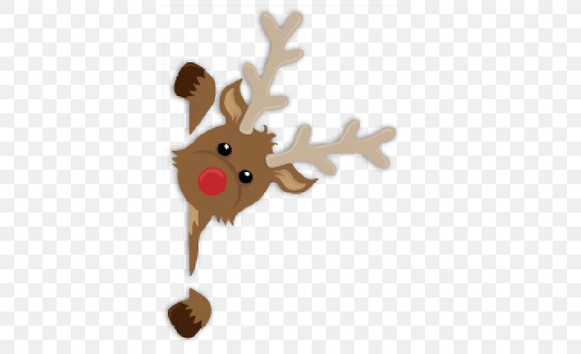 Reindeer Rudolph Christmas Ornament, PNG, 500x500px, Reindeer, Antler, Christmas, Christmas Ornament, Deer Download Free