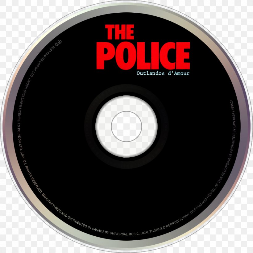 Compact Disc Outlandos D'Amour The Police Album, PNG, 1000x1000px, Compact Disc, Album, Brand, Data Storage Device, Disk Storage Download Free