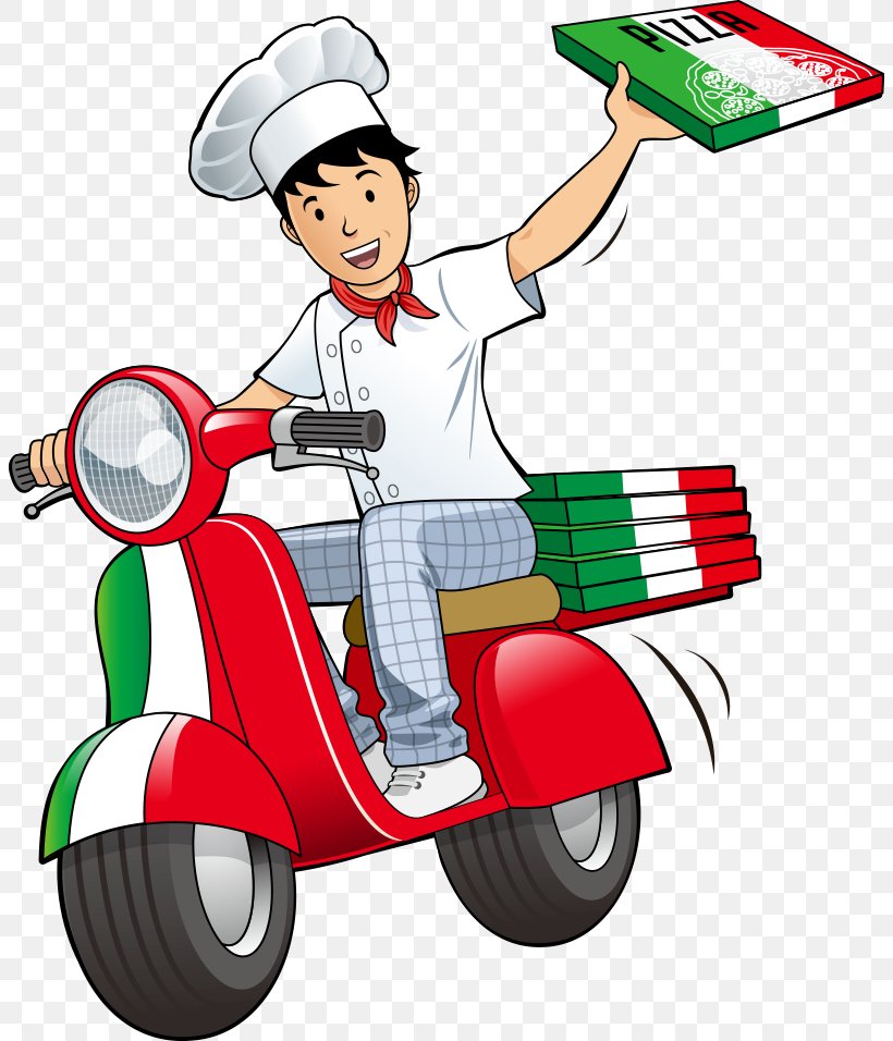 Pizza Delivery Take-out Pizza Delivery Restaurant, PNG, 804x956px, Pizza, Art, Automotive Design, Cartoon, Clip Art Download Free