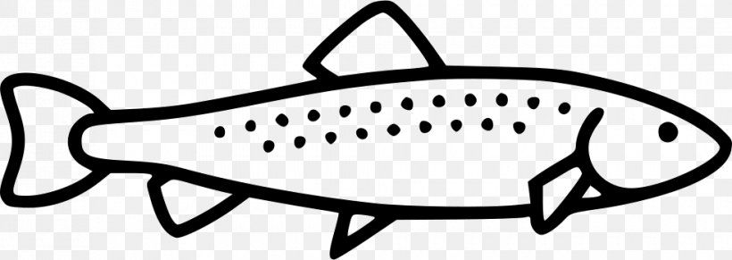 Trout Clip Art, PNG, 980x348px, Trout, Artwork, Black And White, Brown Trout, Fish Download Free