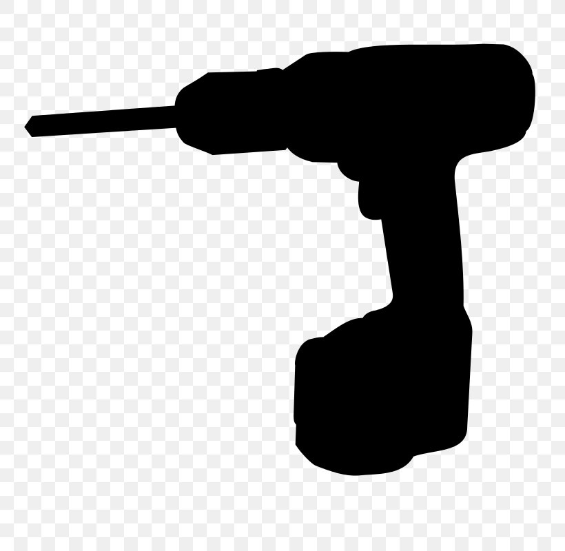 Drill Bit Tool Clip Art, PNG, 800x800px, Drill, Black And White, Cordless, Drill Bit, Hand Download Free