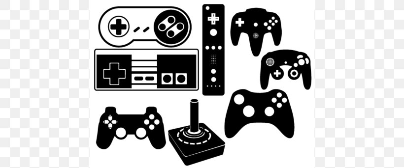 Black Game Controller Video Game Wii Clip Art, PNG, 456x342px, Black, All Xbox Accessory, Black And White, Game, Game Controller Download Free