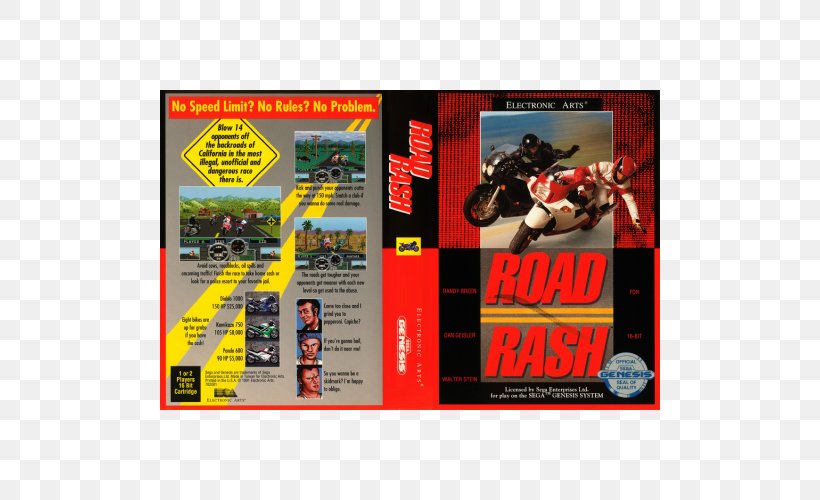 Road Rash II Sega Saturn Road Rash 3D, PNG, 500x500px, Road Rash, Advertising, Display Advertising, Electronic Arts, Game Download Free