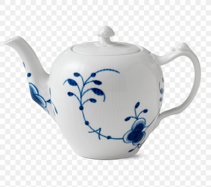 Royal Copenhagen Fluted Teapot Teacup Saucer Plate, PNG, 1130x1000px, Teapot, Blue, Blue And White Porcelain, Ceramic, Cup Download Free